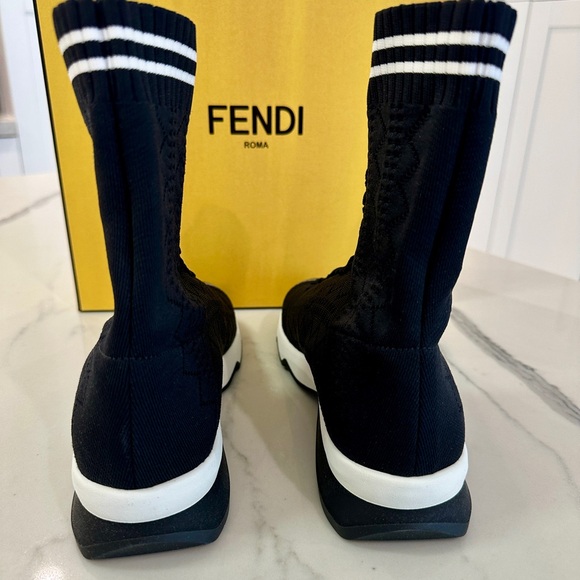Fendi Sock Knit Sneaker Booties - Picture 5 of 9